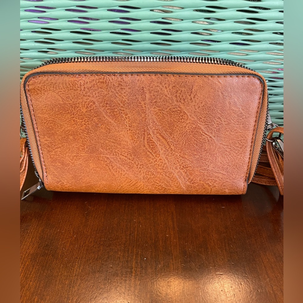 NWOT Faux Leather Crossbody - Picture 2 of 14